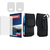 ZESTAW Szkło hybrydowe do HAMMER HORIZON LTE + aparat ETUI Futerał na pasek