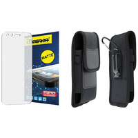 Szkło hybrydowe do CAT S62 / S62 PRO - 5.7" MATOWE + ETUI Futerał na pasek