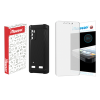 Szkło hartowane 9H do myPHONE Hammer IRON 4 - 5.45" + ETUI czarne TPU