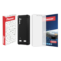 Szkło hybrydowe do myPHONE Hammer IRON 4 5.45" + ETUI silikonowe czarne TPU