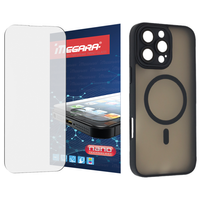 Szkło hybrydowe do iPhone 16 Pro Max + MagSafe ETUI czarne TPU