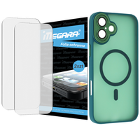 Folia do iPhone 16 PLUS ochronna + MagSafe ETUI zielone TPU