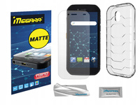Szkło hybrydowe MATOWE + etui do CAT S42 H+