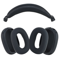 ETUI SILIKONOWE APPLE AIRPODS MAX CZARNY KOMPLET OSŁON 3w1 OCHRANIACZE CASE