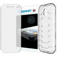 Szkło hartowane 9H do CAT S42 / S42 H+ - 5.5" + ETUI SILIKONOWE TPU