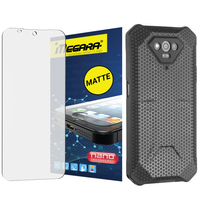 Szkło hybrydowe do HAMMER IRON V - 6.50 MATOWE + ETUI silikonowe TPU